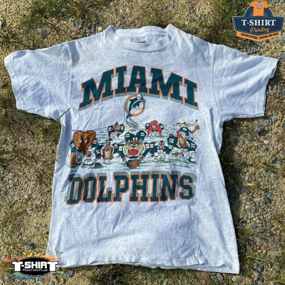 Gildan Other - Vintage NFL Miami Dolphins Looney Tunes T-Shirt, Miami Dolphins Shirt, Football